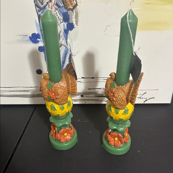 Bayberry orchards turkey candles set of 2 - Picture 2 of 3